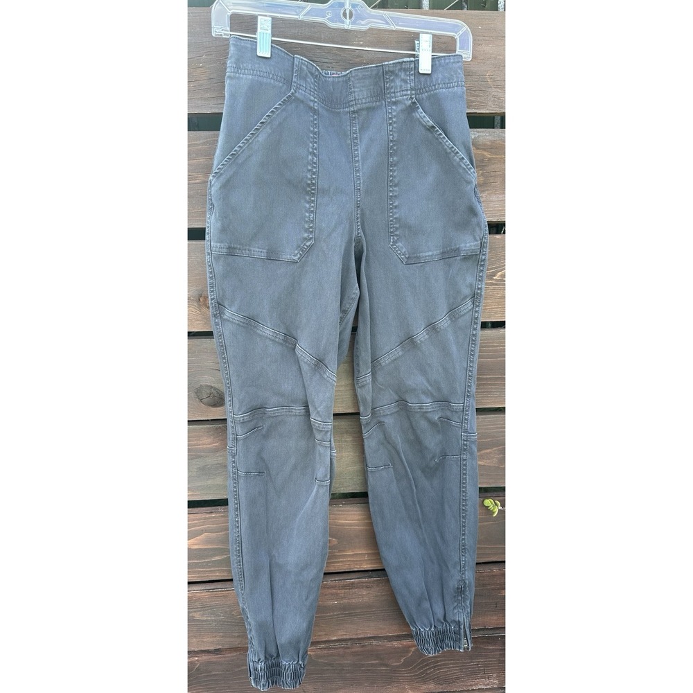 Spanx‎ Stretch Twill Cargo Joggers Pants Women's Gray *Size Medium